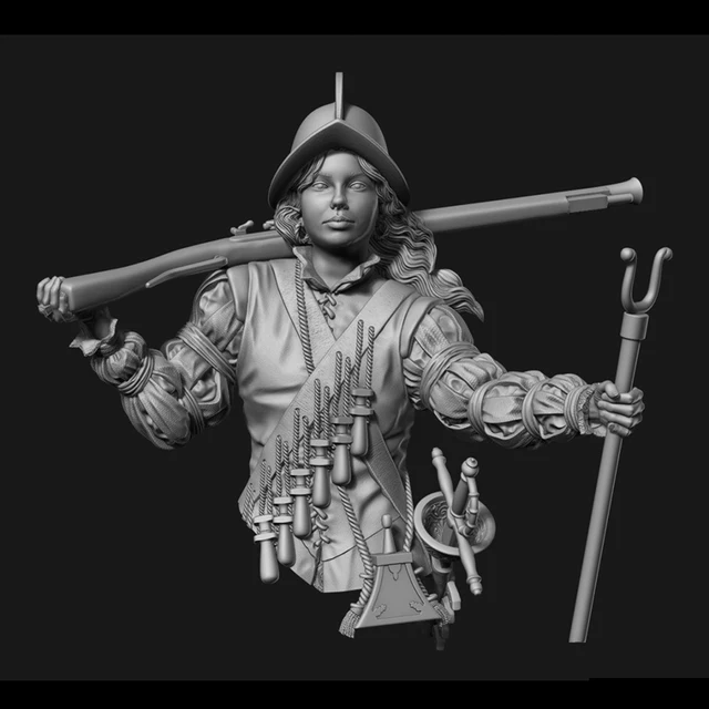 Figurine d'Officier Moderne Superbust en Résine, Kit de Modèle de Chaise Non Peint, 1/12 1