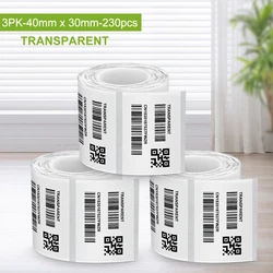 Compact Ink-Free Adhesive Label Maker - Mini Portable Printer P50 (3PK-Transparent Tape)