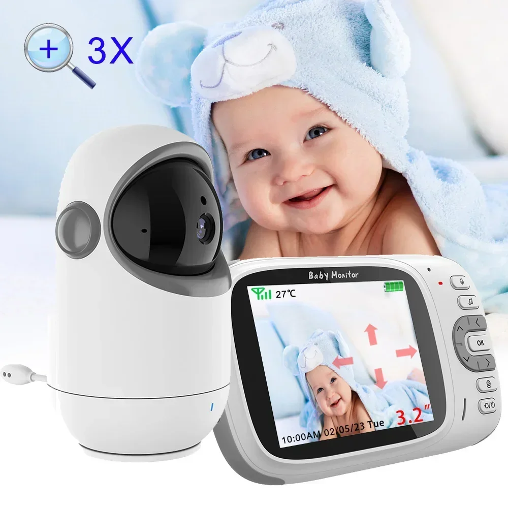 

Видеоняня с цифровым зумом, 3,2 дюйма, ночное видение