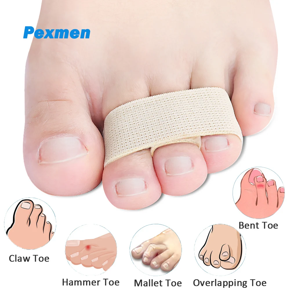 Pexmen 1/2/3/5/10Pcs Hammer Toe Straightener Toes Wraps Splint for