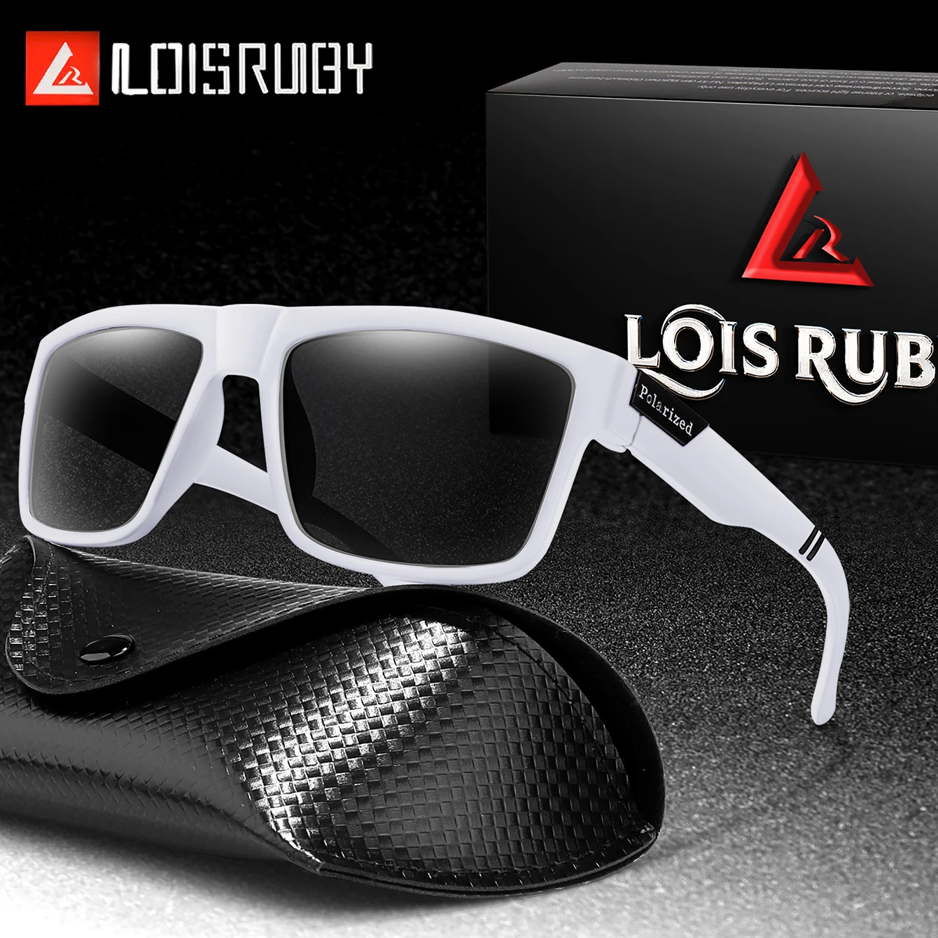LOISRUBY UV400 Polarized Square Cycling Sunglasses