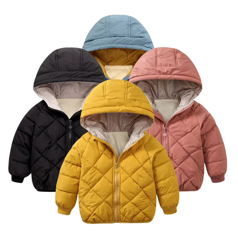 

Зимние куртки для мальчиков и девочек, детские теплые пальто для Outerwear3-8 лет, Детские Пуховые парки, Высококачественная утепленная куртка с капюшоном