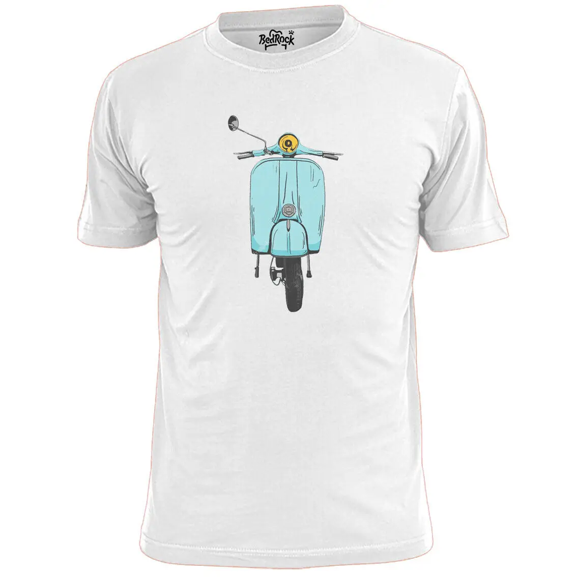 Mens Head On Blue Scooter Mod T Shirt Jam Weller Who Quadrophenia Carnaby Maniche Lunghe O Corte