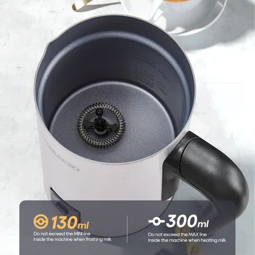 HiBREW 우유 거품기 거품 거품 거품 완전 자동 우유 워머, 콜드 핫 라떼 카푸치노 초콜릿 단백질 파우더 M3A, 4 in 1 3