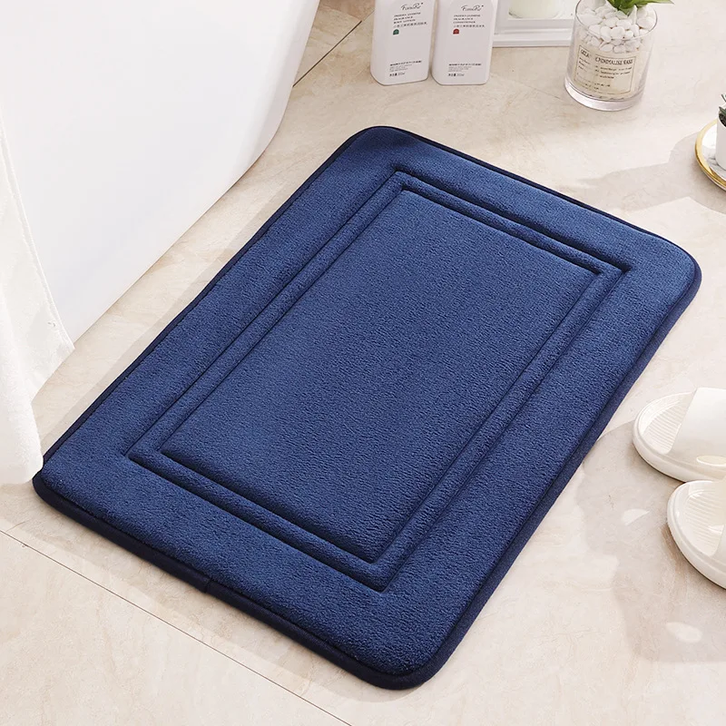 

Inyahome Коврик для ванны, коврики для ванной, Нескользящие мягкие впитывающие напольные коврики для ванной, ванны, душа, ванной комнаты, синий
