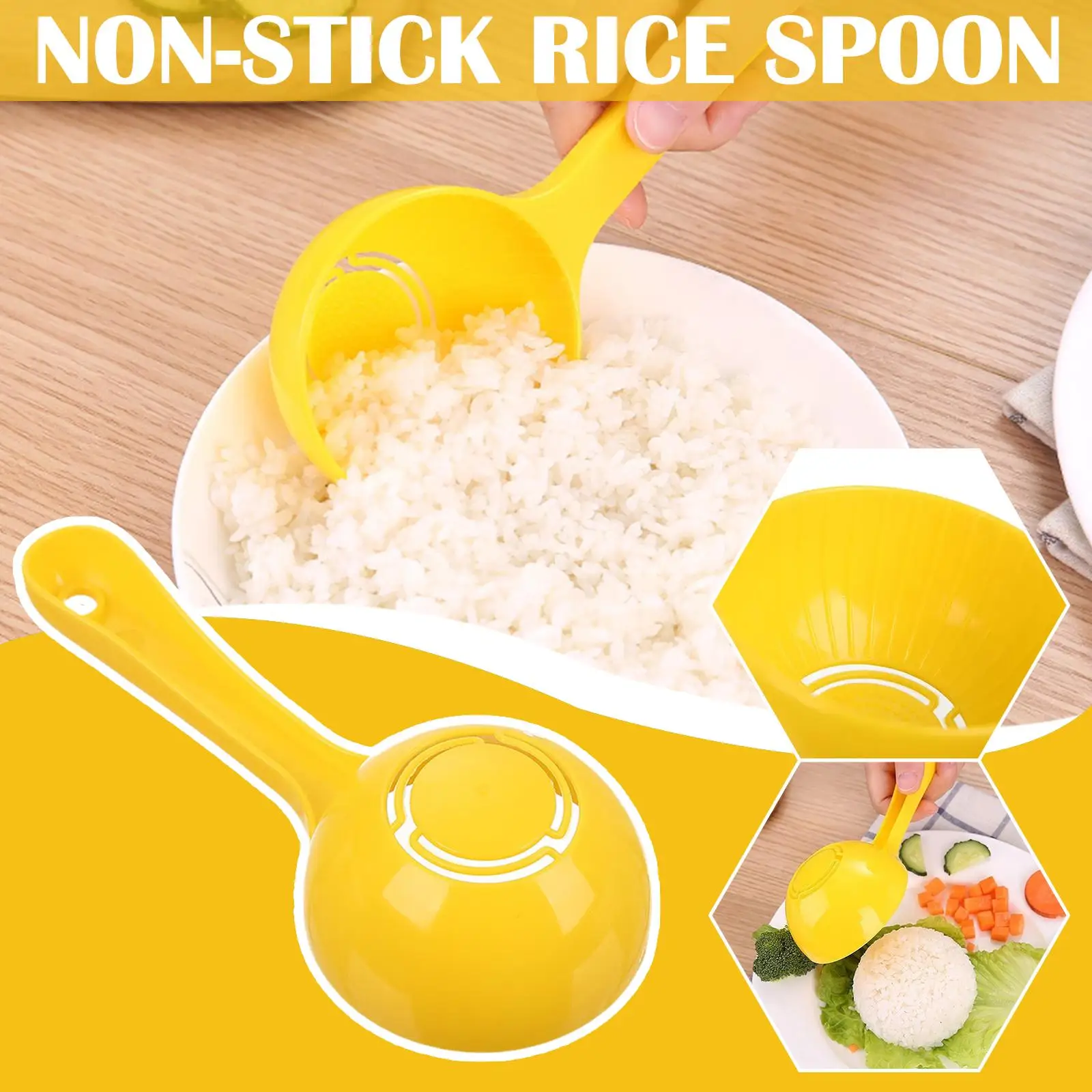 Rice Scoop Mold Non-stick DIY Sushi Mold Rice Ball Spoon Half Round Cooke Spoon 1pc Kitchen Accessory Tool