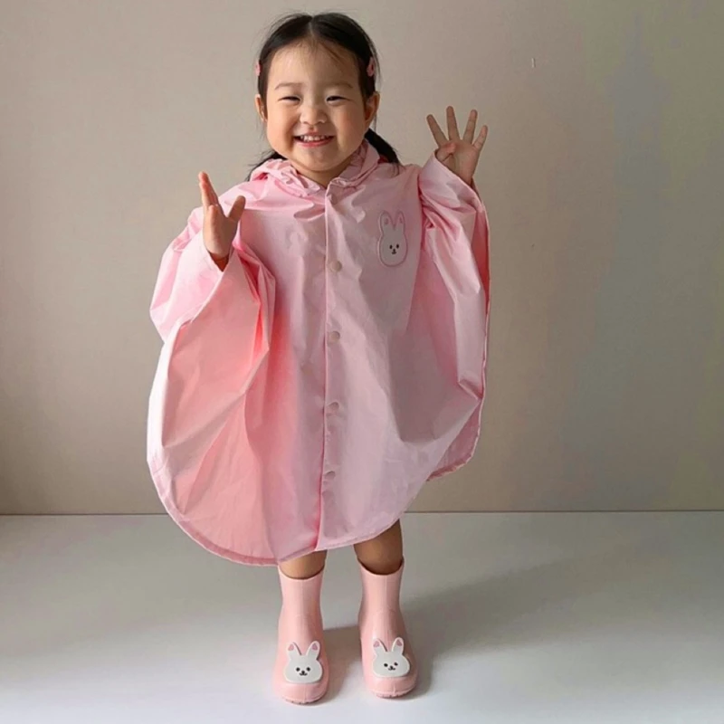 Raincoats Waterproof for Kids Rain Coat Cover Raingear Baby Poncho Trench Girls Boys R7UB