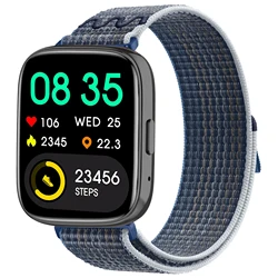 Premium Nylon Loop Strap - Sports Band for Smartwatches (22mm/20mm) (Blue)
