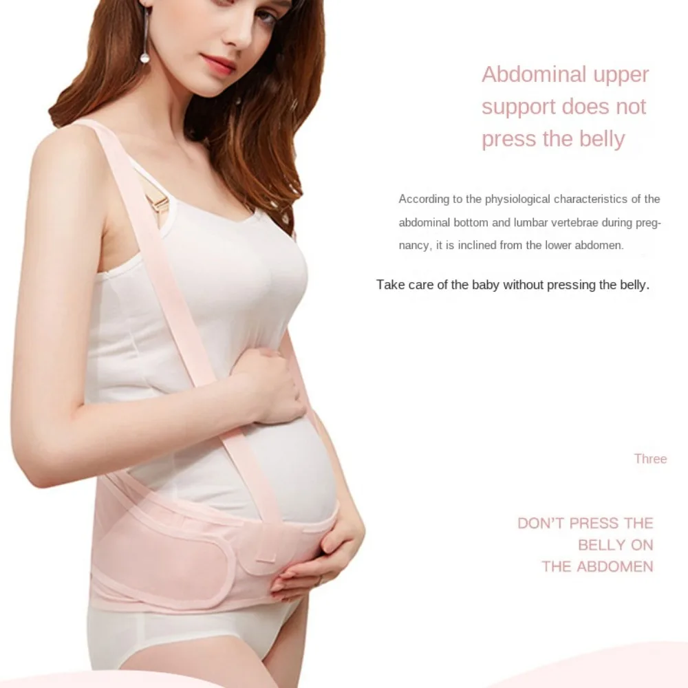Solid Color Pregnant Belt Multipurpose Prenatal Maternity Belly Belt Waist Care Relieving Back Pelvic Abdomen Support Band