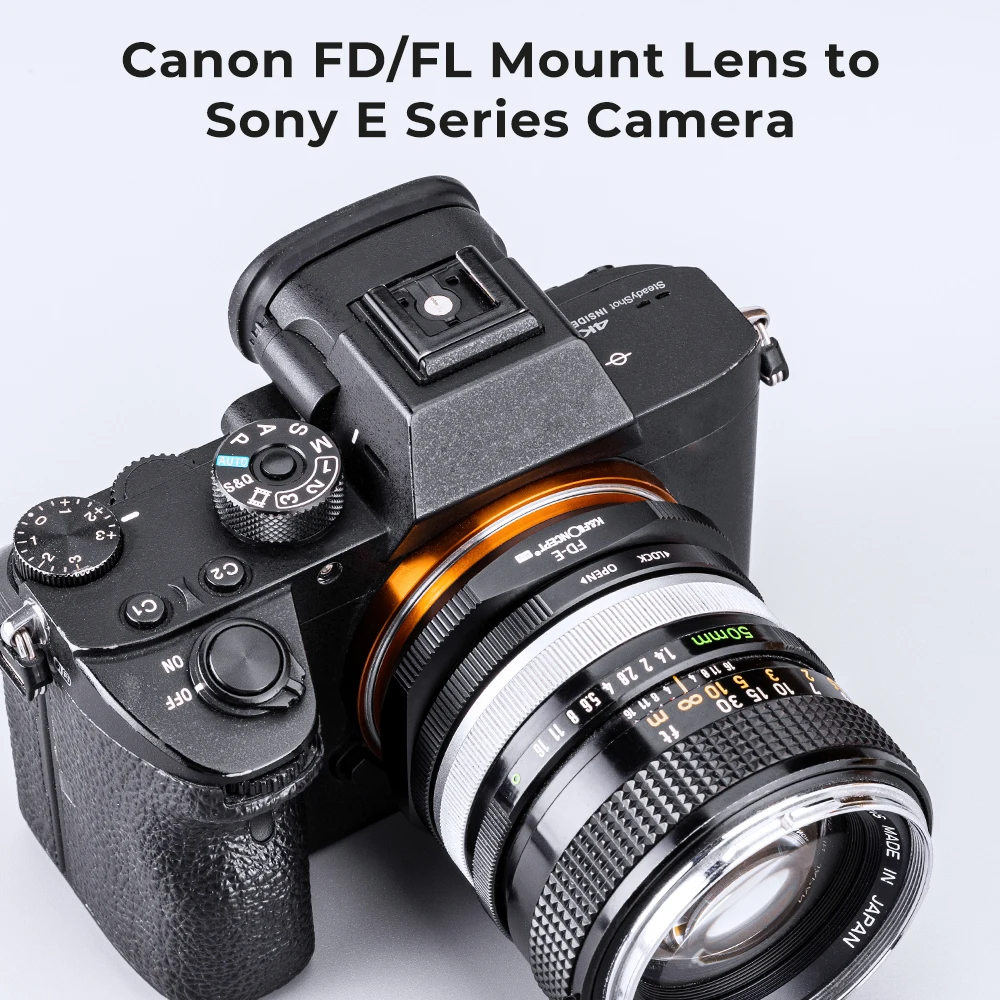Concept fd para Nex e Mount Lens Adapter Canon fd fl Câmera Nex Mount para Sony e Pro k & f - Image 4
