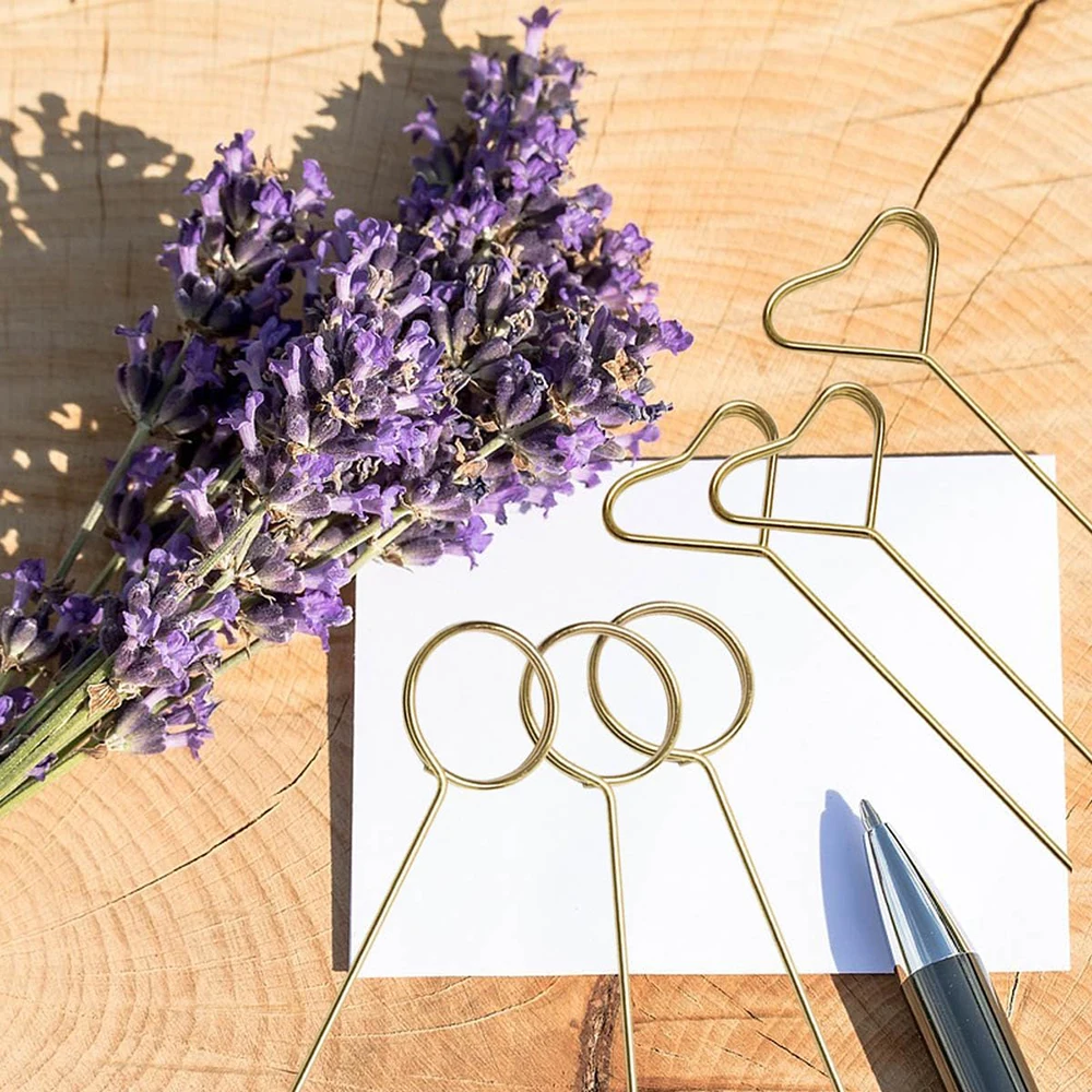 20/40Pcs Floral Card Holder Picks Metal Wire Place Card Holder Picture Holders Photo Stick Clip Floral Picks for Wedding Party floral card holders