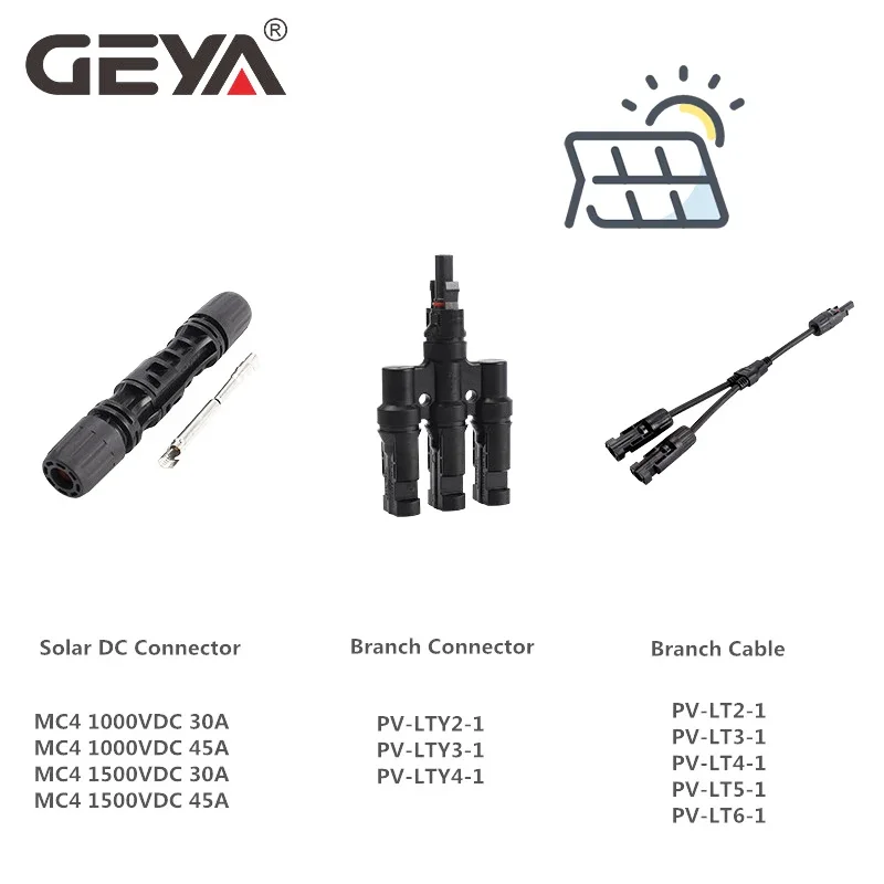 GEYA 5Pairs Solar DC Connector 30A 45A 1000V 1500V Male