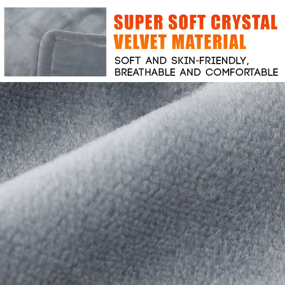 Winter Heating Blanket Electric Hot Compress Shawl with Remote Control Keep Warm For Back Waist Leg  60*90cm Velvet