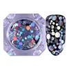 Mixed Size Nail Glitter Paillette Sequins Holographic Silver Flakies Colorful Round Rhombus 4