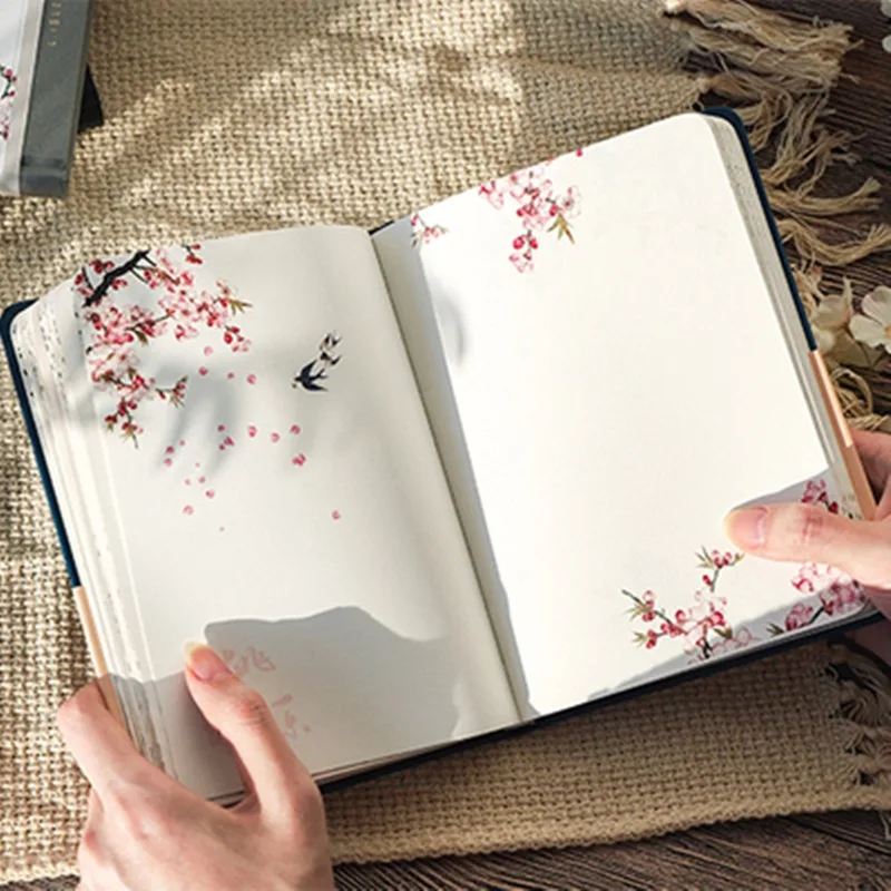 

Kawaii красочный блокнот для страниц в китайском стиле, дневник в твердом переплете, книги, Еженедельный планировщик, справочник, цветная внутренняя страница для студентов