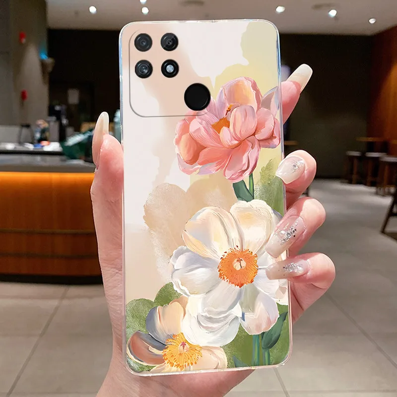 Luxury Clear Butterfly Flowers Soft Phone Case