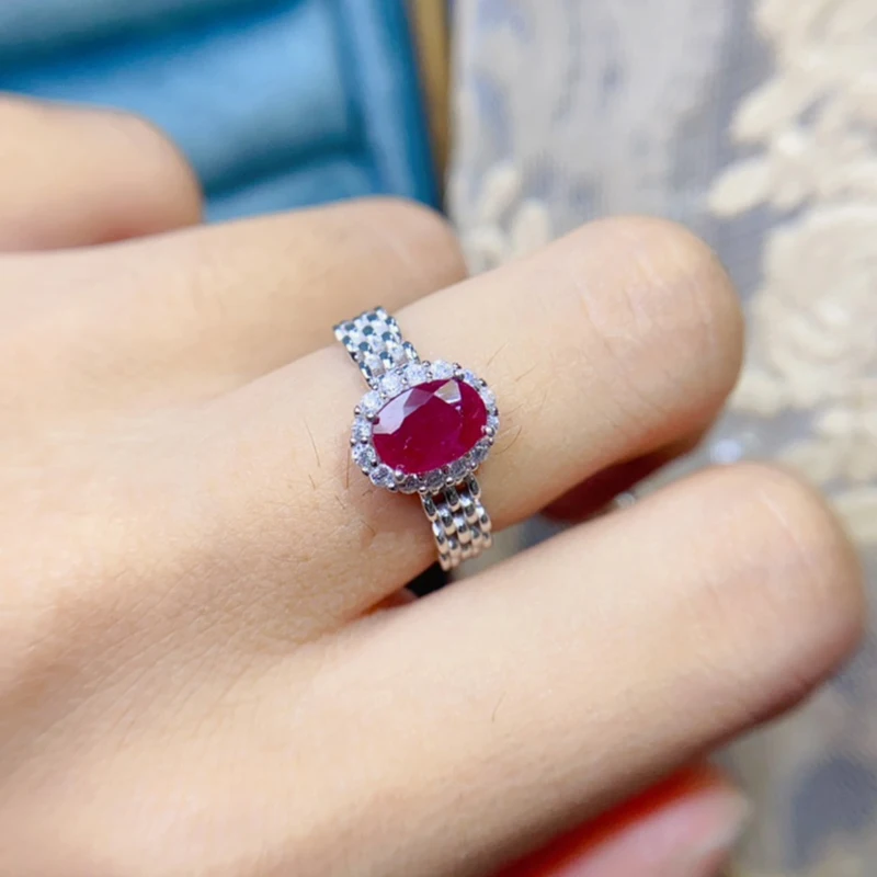 

Natural Ruby Rings for women silver 925 jewelry luxury gem stones 18k gold plated free shiping items