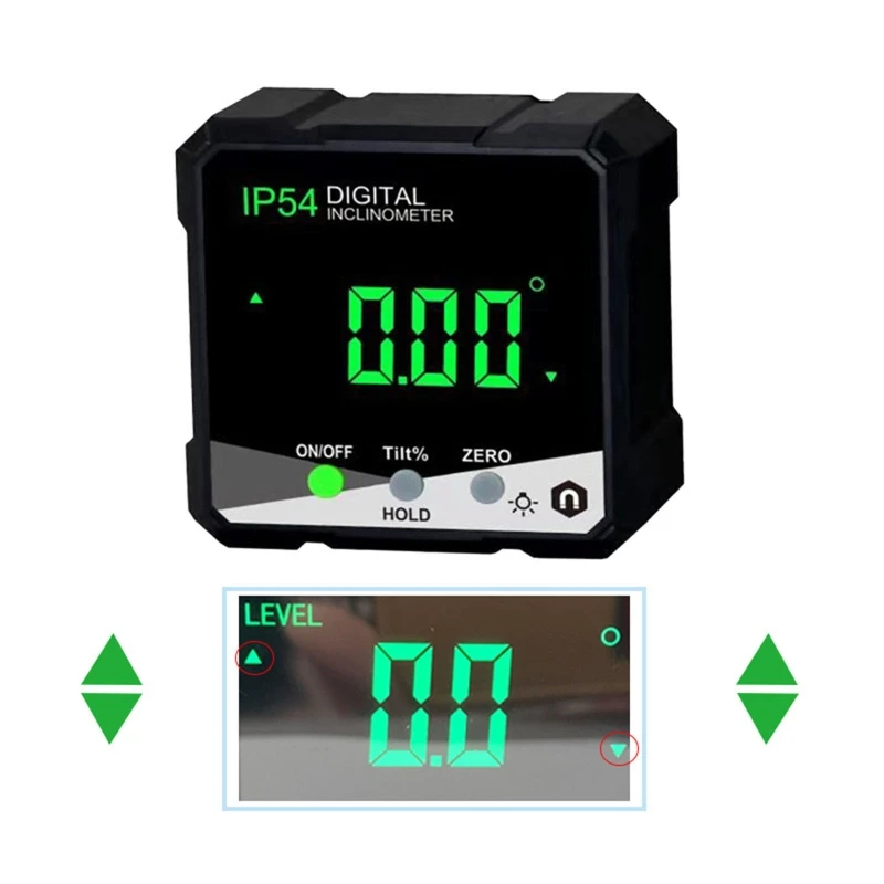 Portable Mini Digital Level Gauge Finder Protractor Inclinometer with Magnets IP54 Waterproof Measuirng Tool