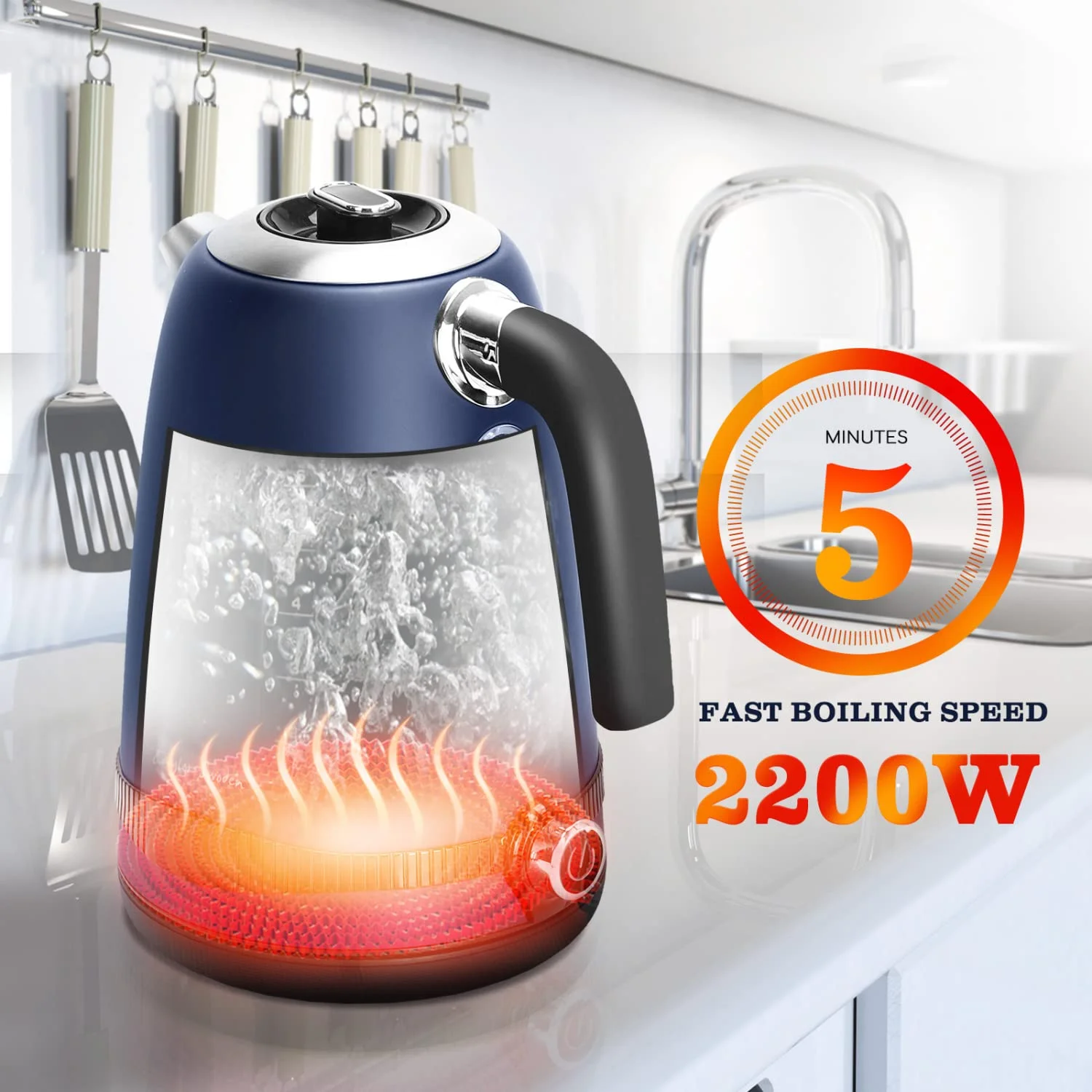 Taylor Swoden Sinbad-water kettle of 1,7 l, 2200W. Retro design, adjustable  temperature, LED display with temperature display, function maintain  temperature. BPA free, blue color - AliExpress