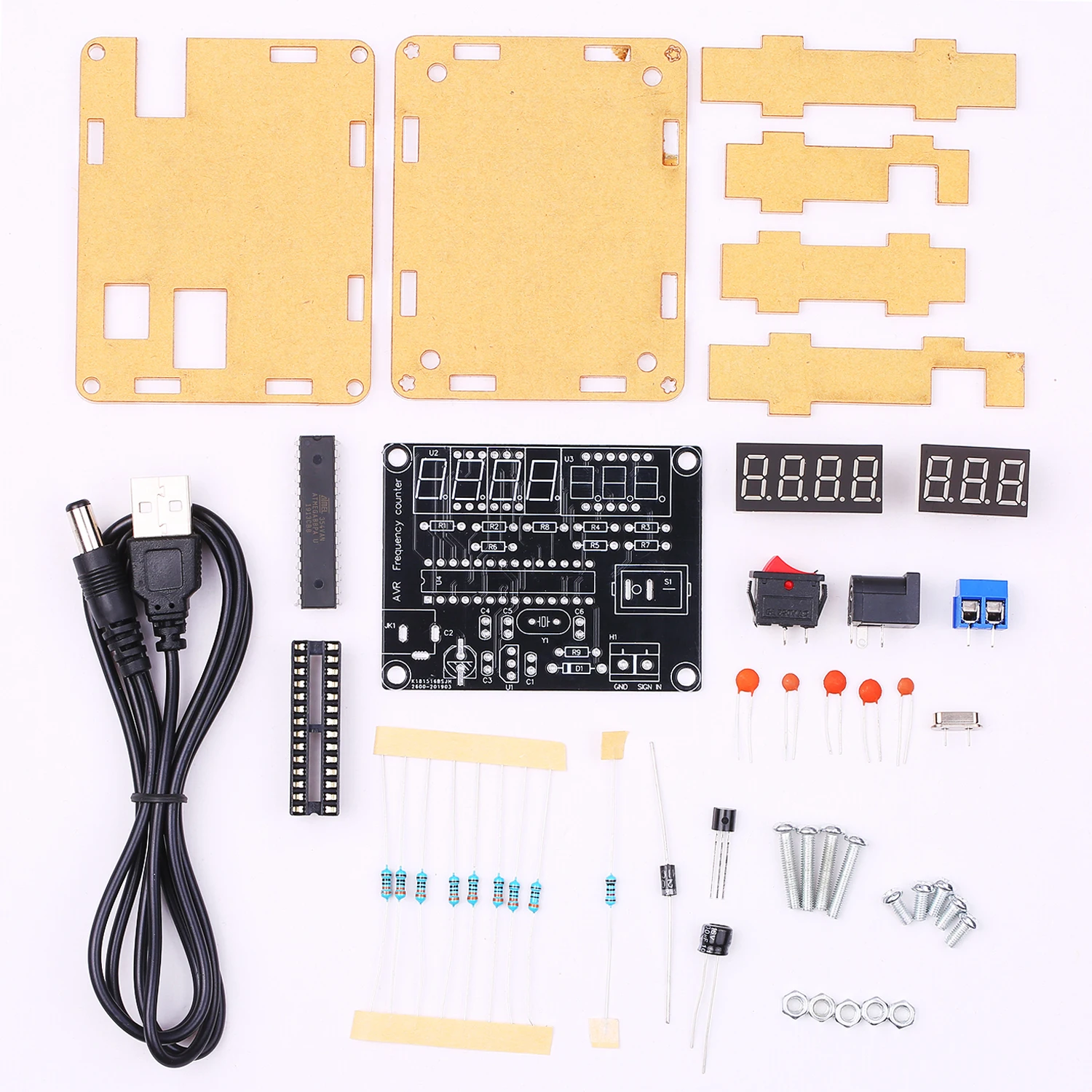 10MHz Frequency Meter DIY Frequency Counter AVR Shell Counter Cymometer Measurement 0.000 001Hz Resolution