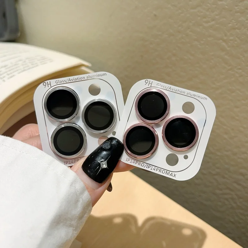 Premium Full Cover Tempered Glass Metal Lens Protector Film