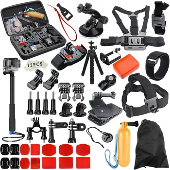 Per accessori Gopro Set per go pro hero 8 7 6 5 4 3 kit 3 vie selfie stick per Eken h8r per xiaomi per osmo action yi EVA case