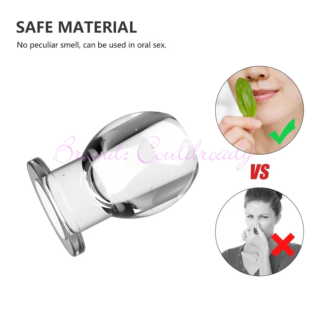 Hollow Speculum Peeking Anal Beads Butt Plug Expander Tunnel Transparent Anus Dilation SM Sex Toy for Couples