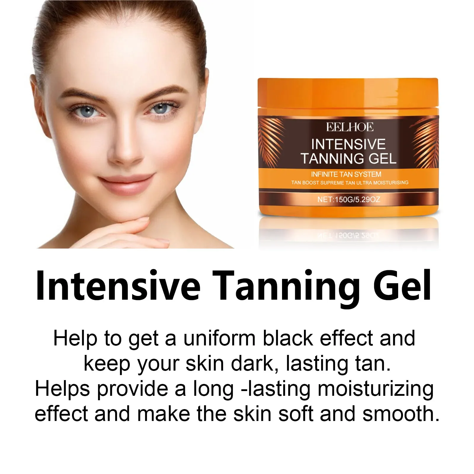 Intensive Tanning Gel Body Self Tanner Booster Sunbed Sun Bronzer Repair Nourishing Skin Coloring Sunless Fake Tan Self Tanning Lotion Skin Tanning Cream