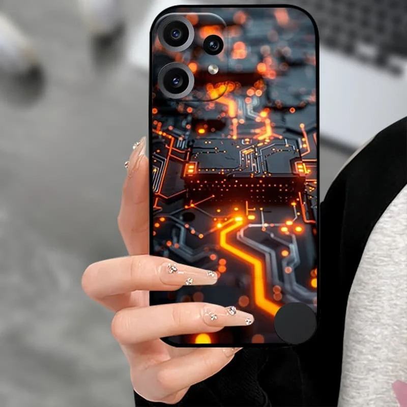 Premium Soft TPU Silicone Back Cover with Camera Protector - Black Bumper Case