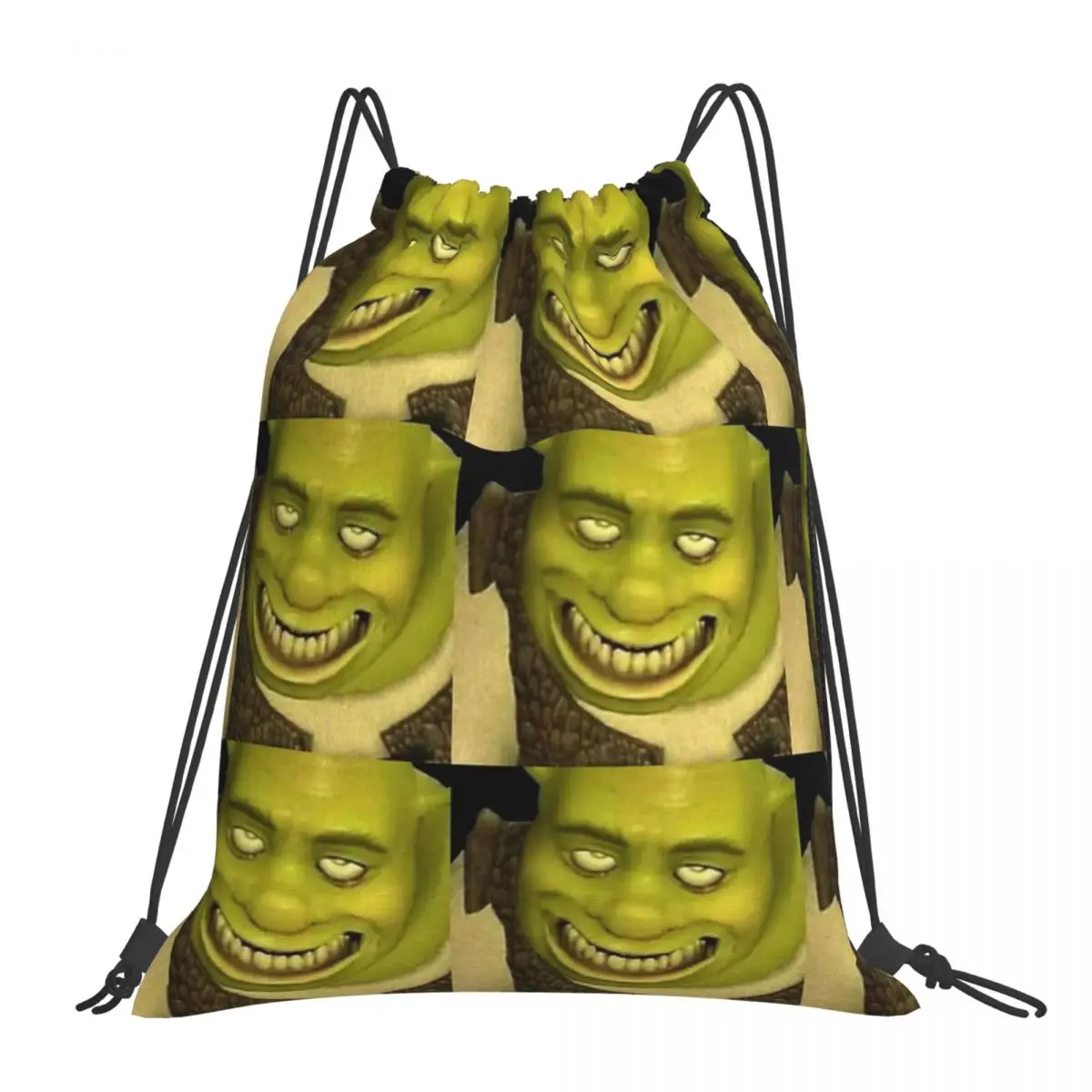 

Shrek Meme Backpacks Multi-function Portable Drawstring Bags Drawstring Bundle Pocket Sundries Bag Book Bags For Travel Students