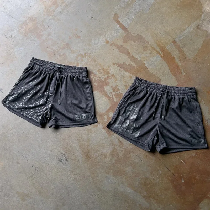 Sports Shorts Men's Quarter Above Knee Sweatpants Summer Fitness Running Breathable Quick Drying Basketball Pants 3