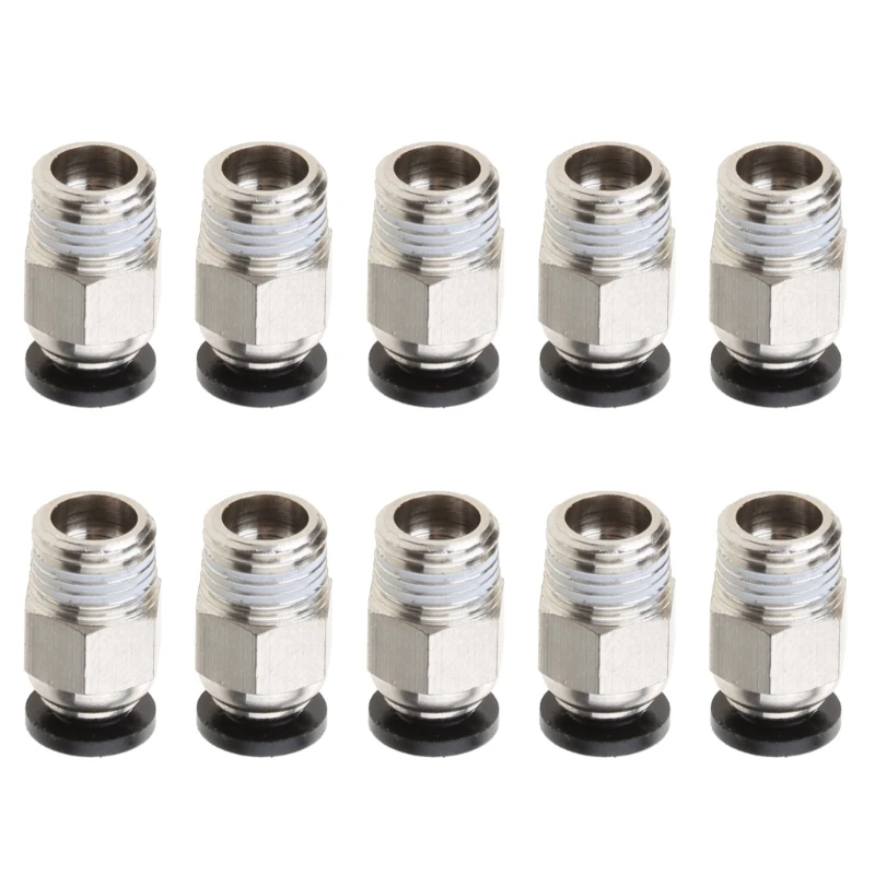 

3D Printer Parts Pneumatic Quick Connector Fitting PC4 01 for Long-Distance Extruder 3D Printer Pack of 10pcs