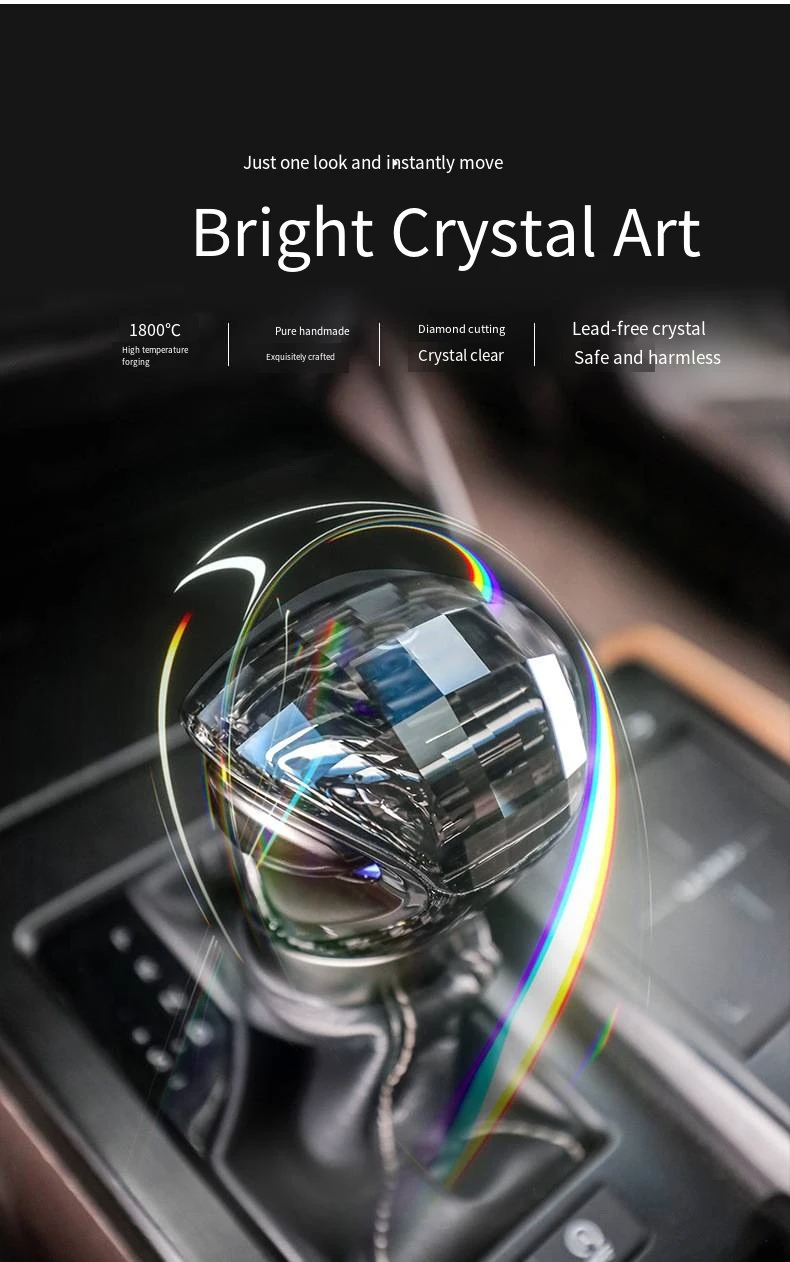 Crystal shift knob is suitable for Lexus ES UX 570 seven color luminous gear hea