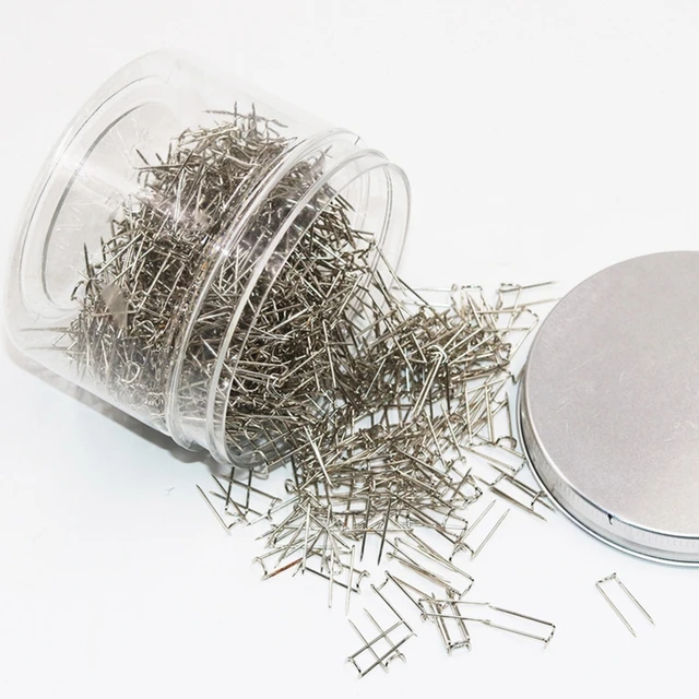 100pcs U Shaped Sewing Pins Stainless Steel U-pins Fork Pins Sewing U Pins  Double Blocking Pins Craft Straight Pins