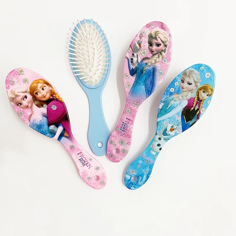 Disney Frozen Girls Sofia Princess Minnie Little Pony Girls Cute Massage Comb Mickey Comb Disney Cartoon comb Toys gifts Hair Accessories Hair Dye Comb Toys