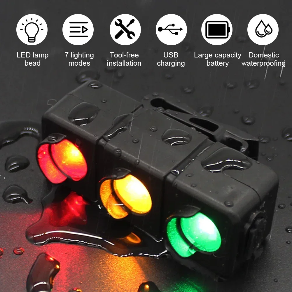 Bike Light Bicycle Taillight MTB Cycling Multi Lighting Modes USB Rechargeable Led Bike Warning Lamp Flash Tail Rear Lights