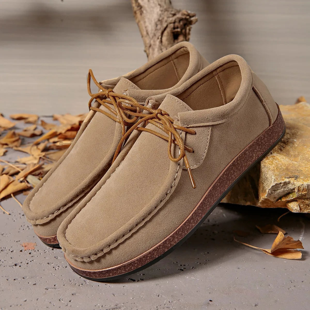 Fashionable, Comfortable and Convenient Women's Flat Shoes, Shallow Mouth Low-top Lace-up Single Shoes, Flat Casual Shoes