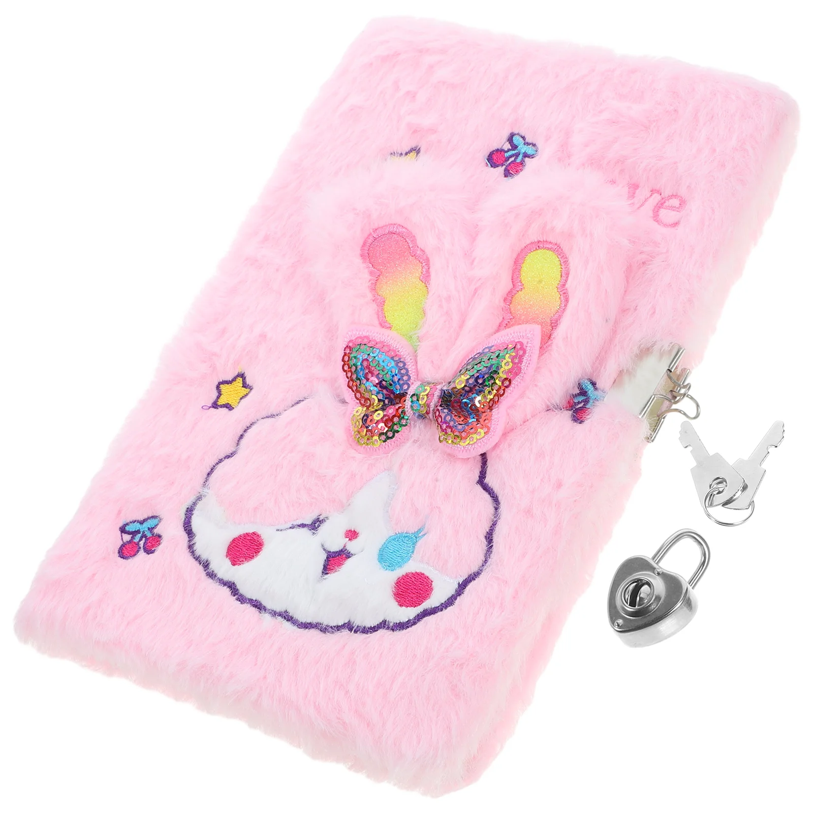 

Kawaii блокнот планировщик симпатичный мультяшный кролик узор записная книжка плюшевая записная книжка ежедневник пианнинг мелкая офисная поставка