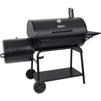 CC2036F Barrel Charcoal Grill with Offset Smoker,Outdoor Smoker with 1200 Sq. In.Cooking Area for Outdoor Barbecue Event 1