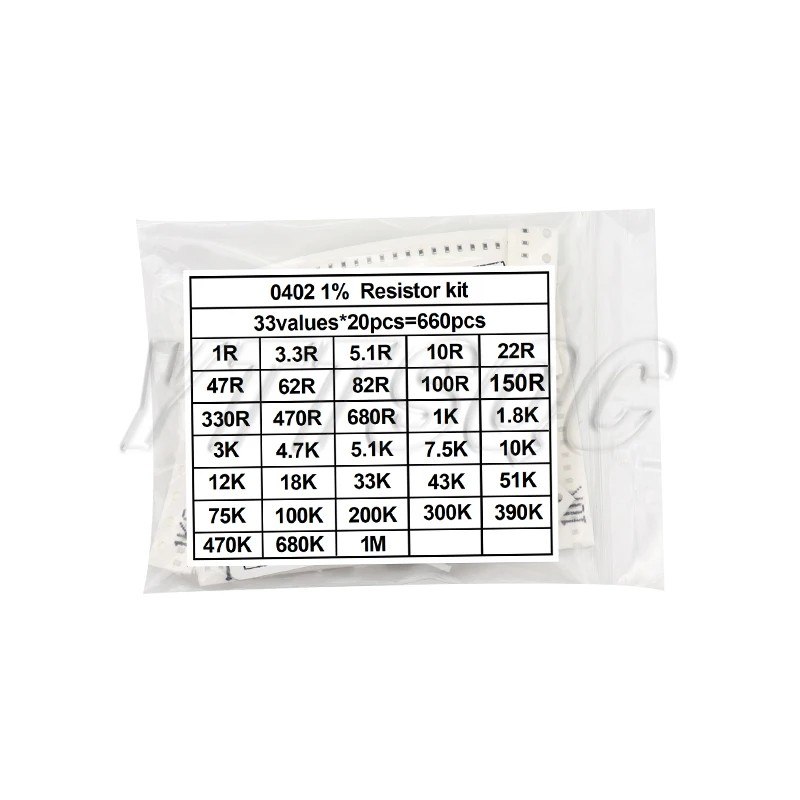 Smd Resistor 660pcs 200pcs 720pcs 4000pcs 0402 0603 0805 1206 1210 2512 smd resistor kit assorted kit 10k 100k 1k 1r 100r 220r 1% 5%