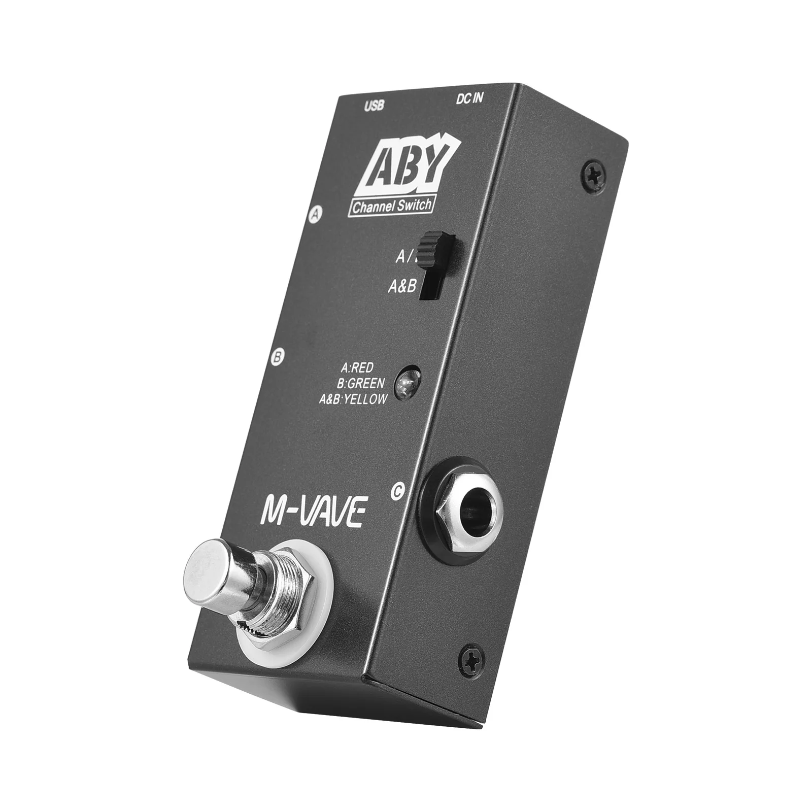 M-VAVE ABY Line Selector AB Switch Mini Guitar Effect Pedal True Bypass Guitar Bass Pedal AB Box-ABY Channel Switch Accessorie