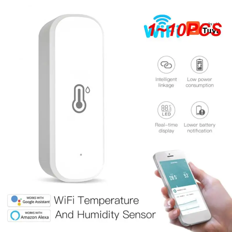 

1~10PCS Real-time Updates Convenient Humidity Easy Installation Innovative Graffiti Wifi Environmental Monitor With Mobile App