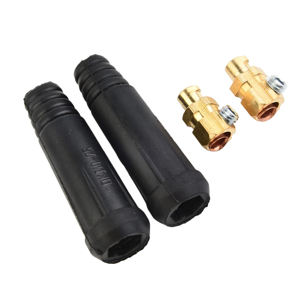 

Useful Accessories Durable Hot New Parts Welding Cable connector Joint Panel Plug Quick fitting Socket 2pcs Black