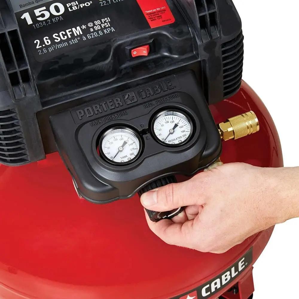 Air Compressor, 6-Gallon, Pancake, Oil-Free (C2002-ECOM)