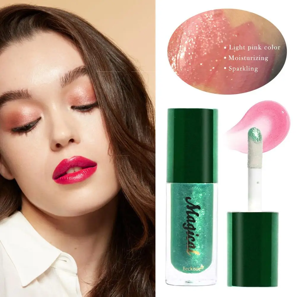 

Color Changing Lip Gloss PH Tinted Lip Oil Long Lasting Moisturizing Brightens Lip Plumping Glass Lip Gloss For Dry Lips A2O9