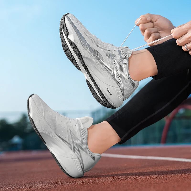 Men Sports Running Shoes Marathon Breathable Lightweight Women's Comfortable Athletic Nonskid Sneakers_vogvips.com