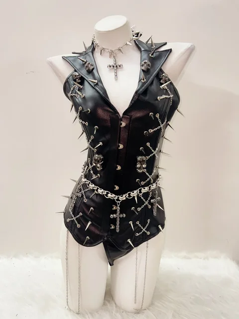 Spikey Metal Halter Neck Top 3