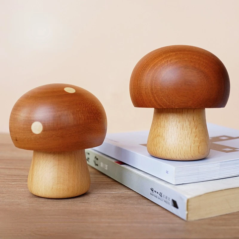 

Wooden music box ornaments Revolving mushroom music box Handmade girls birthday gift Wooden toys for children