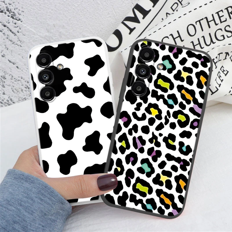 Leopard Print Pattern Soft Silicone Protective Phone Case for Samsung Galaxy A14 5G
