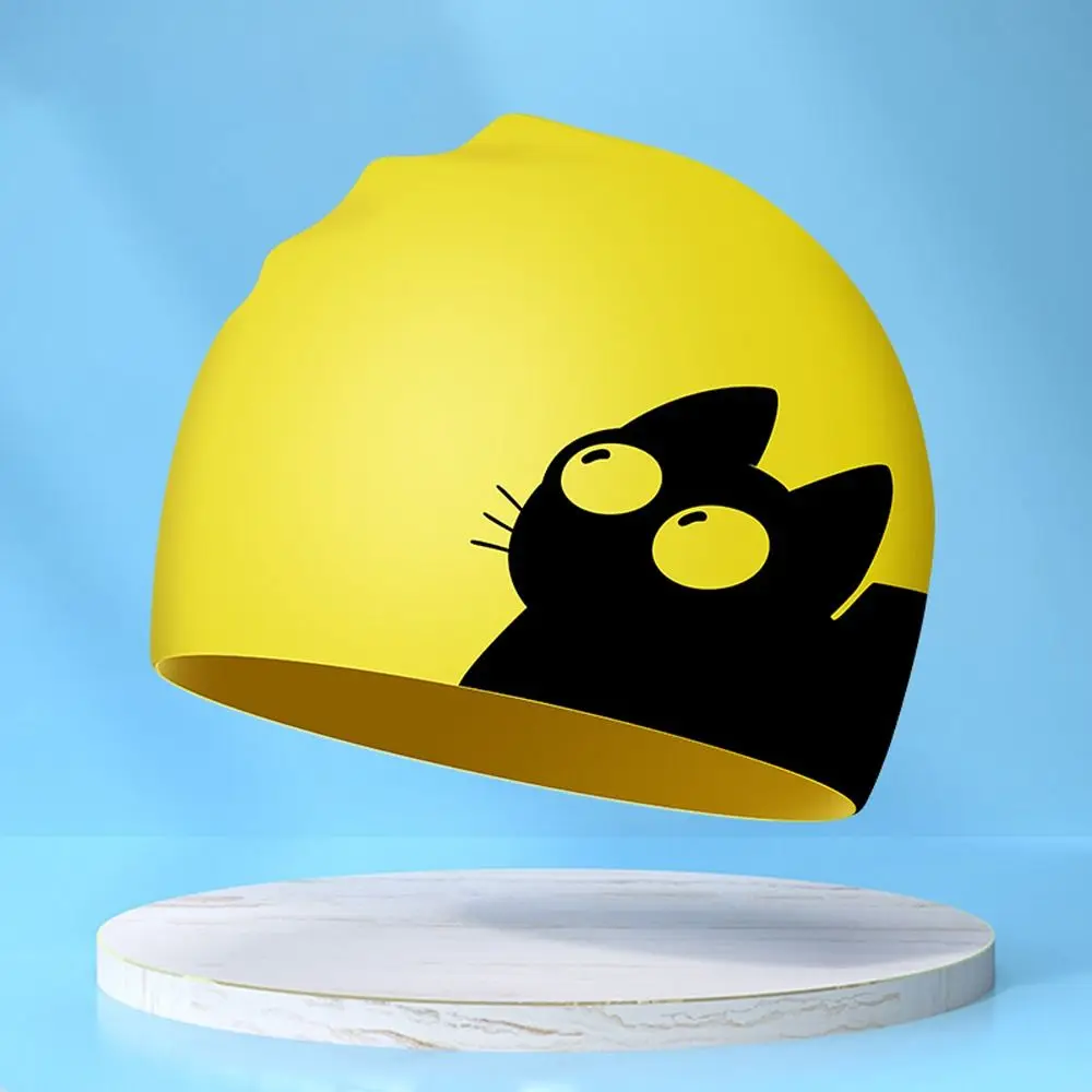 Lightweight Waterproof Children Swimming Cap Silicone Cartoon Kid Swimming Hat Protect Ears Animal Bathing Hats Cap Swiming Pool 3